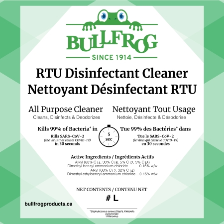 RTU Disinfectant Cleaner front label image